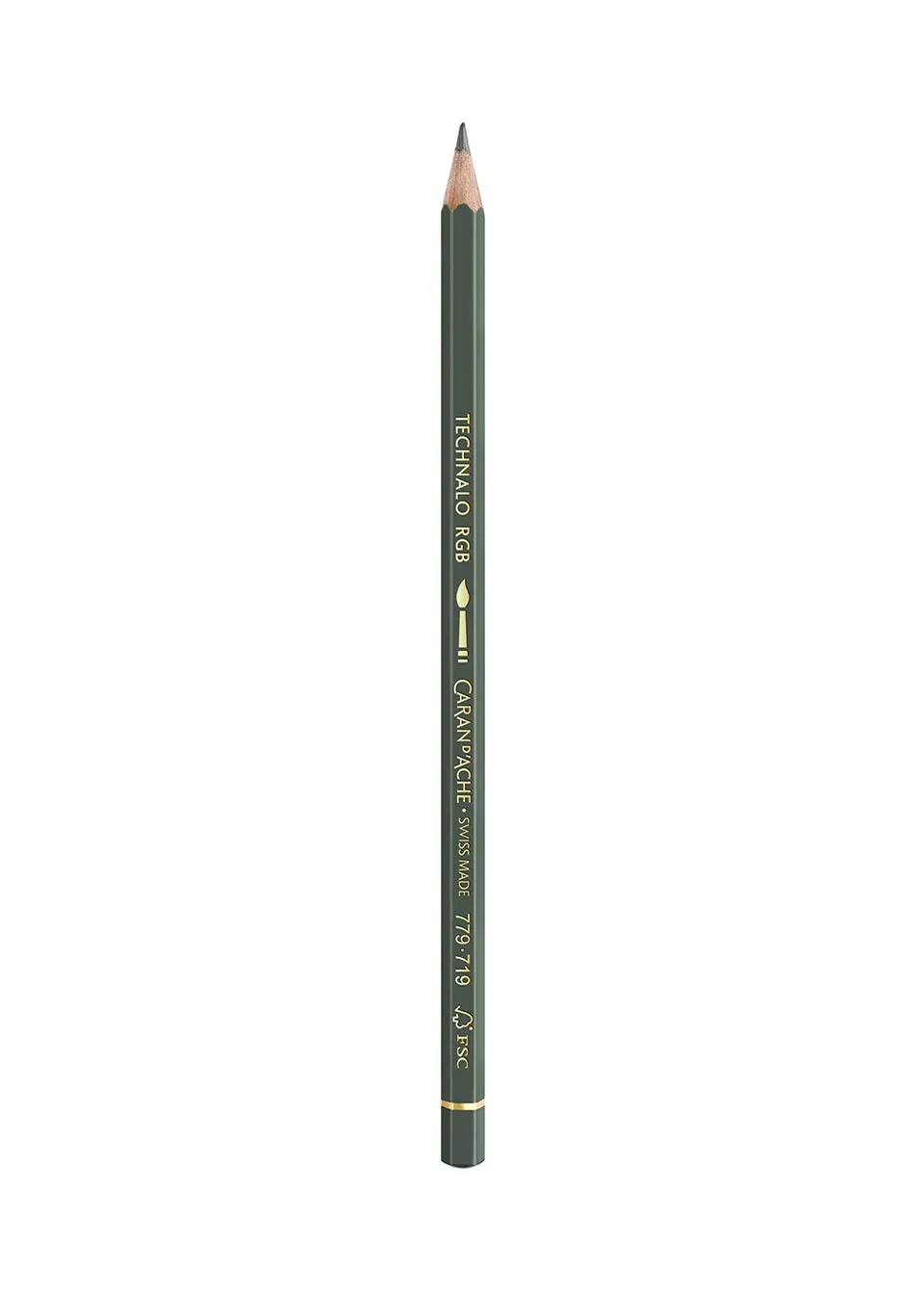 Technalo Water Soluble Colored Graphite Pencil - Dark Phthalocyanine Green