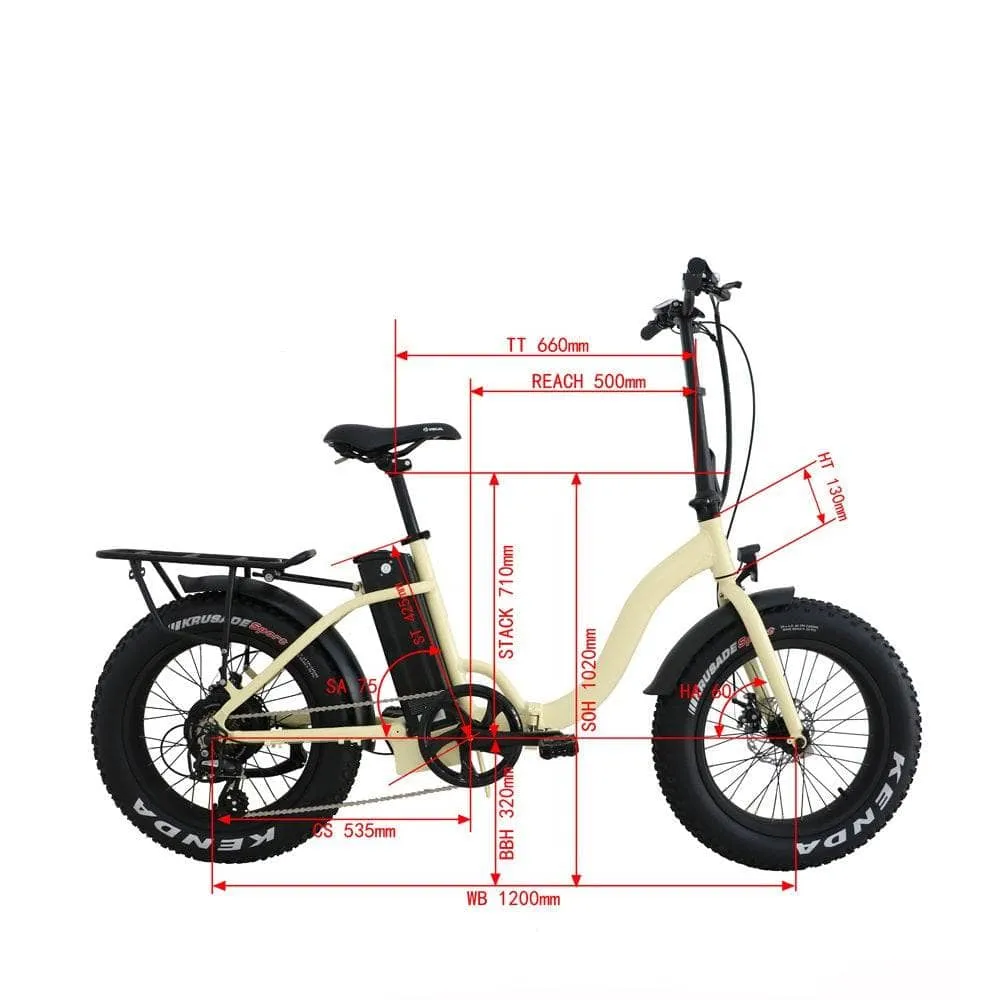 The Eunorau 20" Fat Tire Model E-FAT-STEP E-Bike