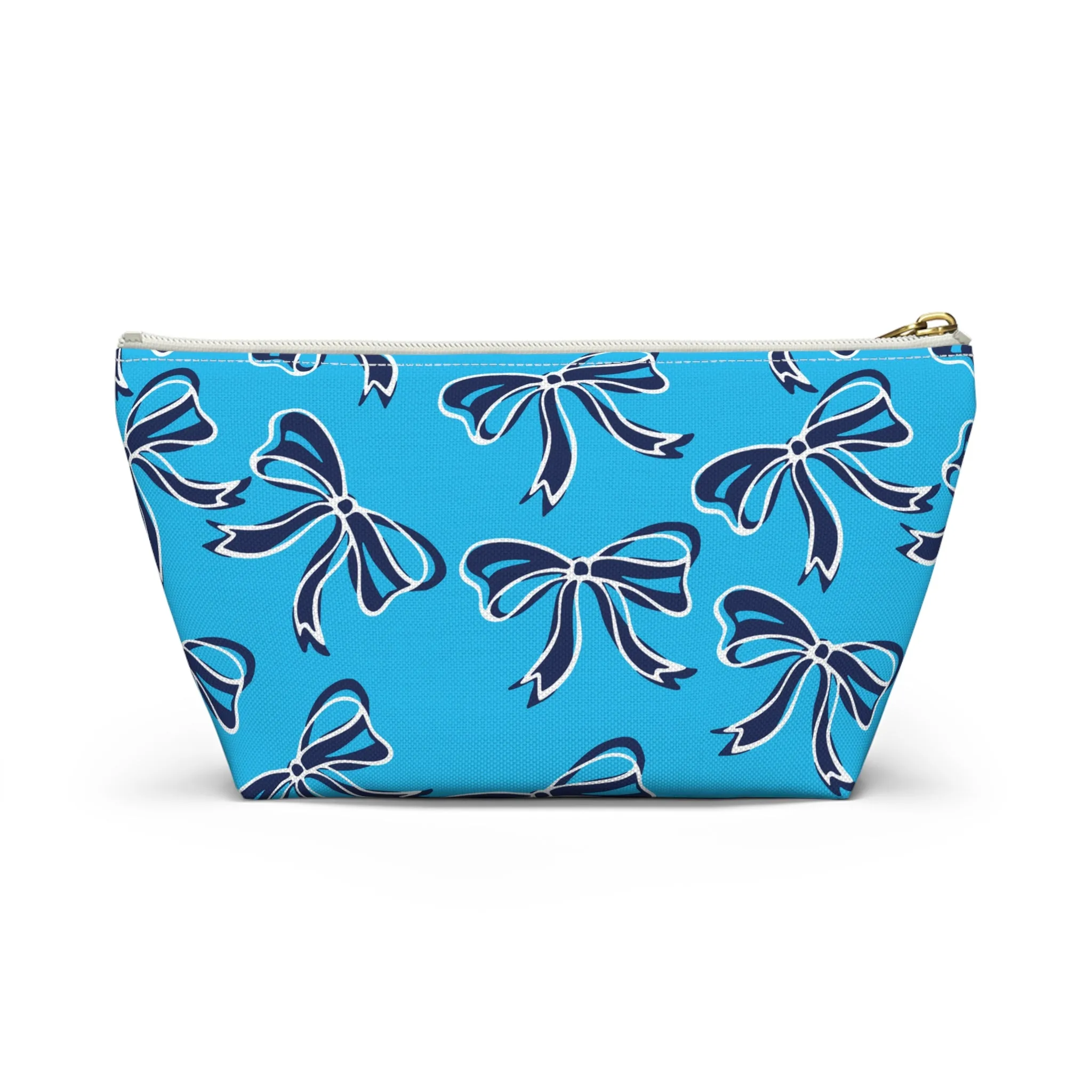 Trendy Bow Makeup Bag - Graduation Gift, Bed Party Gift, Acceptance Gift, College Gift, VIllanova, Penn State, UConn, Tarheels, UNC