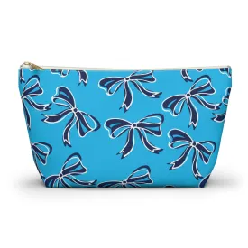 Trendy Bow Makeup Bag - Graduation Gift, Bed Party Gift, Acceptance Gift, College Gift, VIllanova, Penn State, UConn, Tarheels, UNC