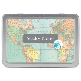 Vintage Map Sticky Notes